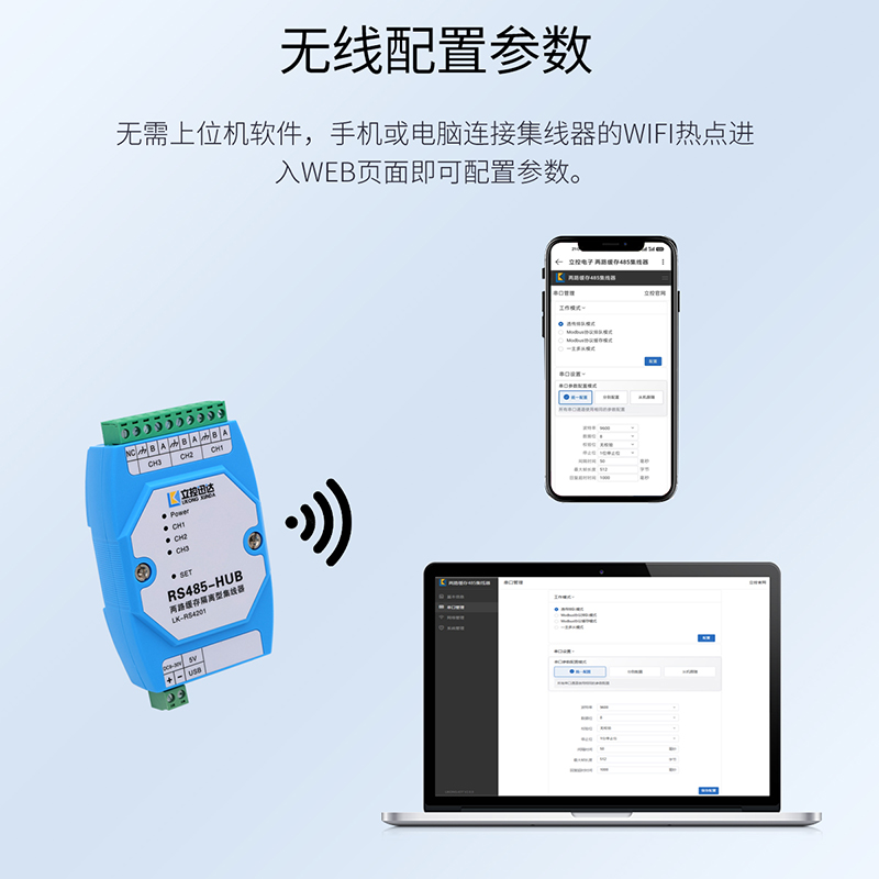 LK-RS4201P两路缓存隔离型RS485集线器