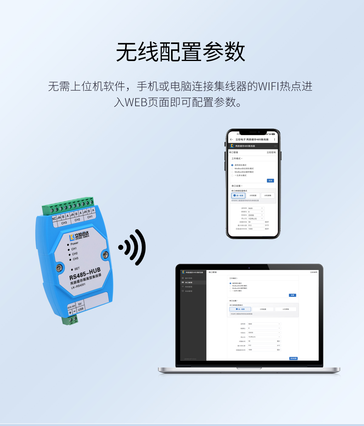 LK-RS4201P两路缓存隔离型RS485集线器